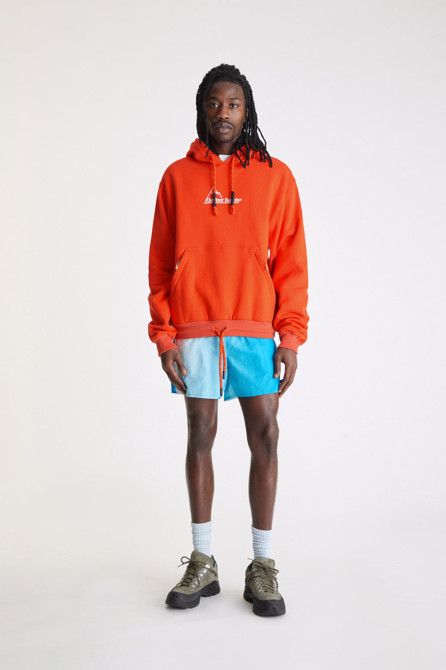 Mountain Logo Hoodie in Orange
