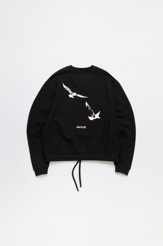 Birds Crewneck in Black