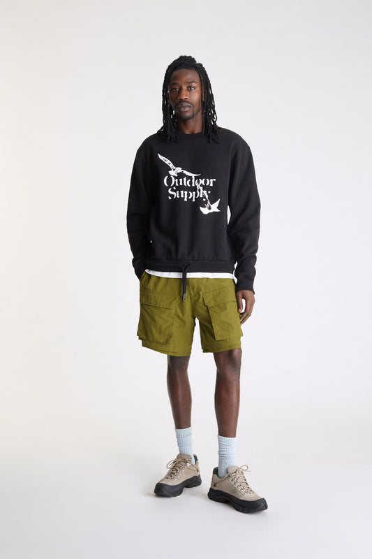 Birds Crewneck in Black