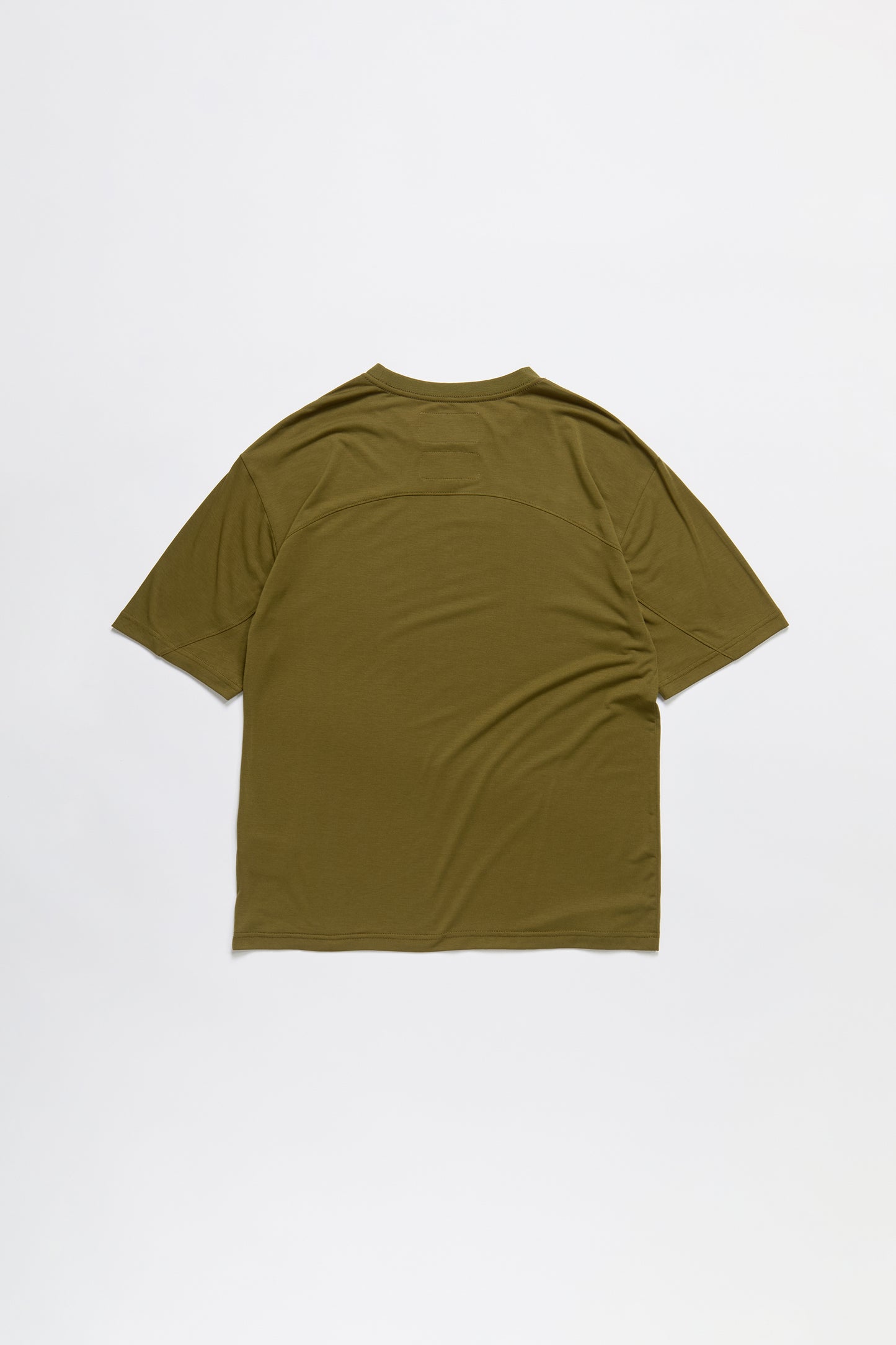 Paneled Athletic T-Shirt in Olive
