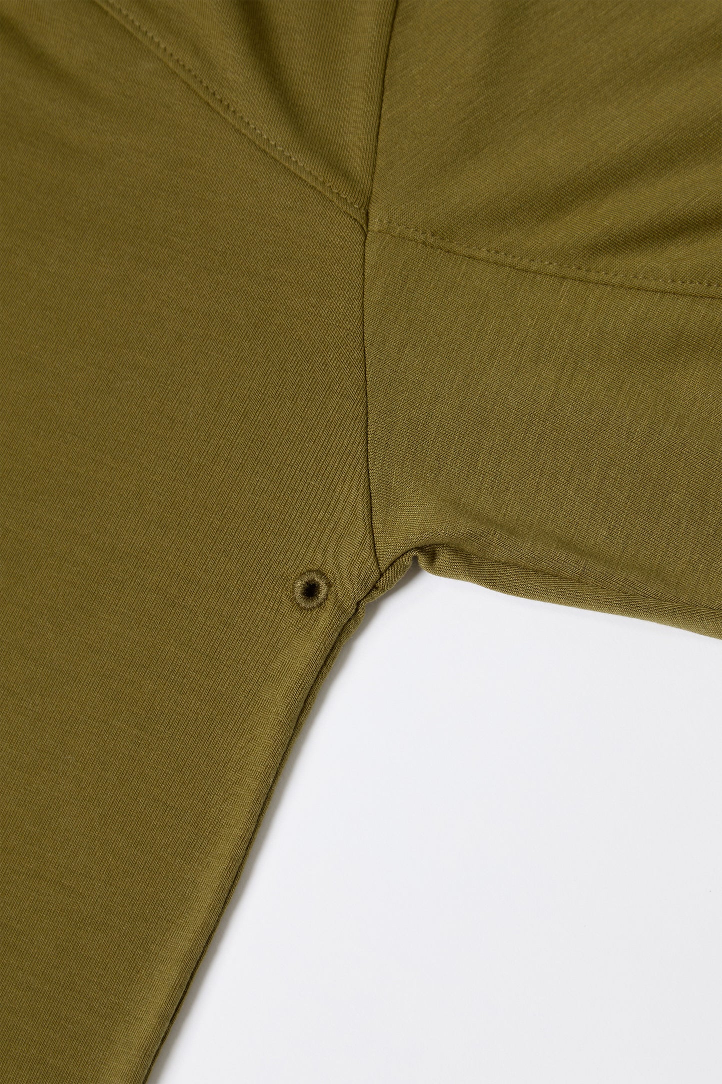 Paneled Athletic T-Shirt in Olive