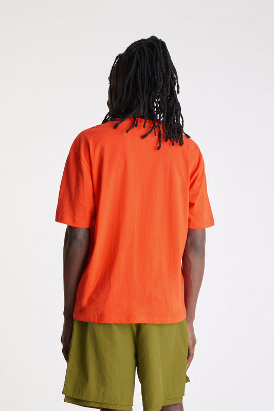 Patch Pocket T-Shirt in Orange