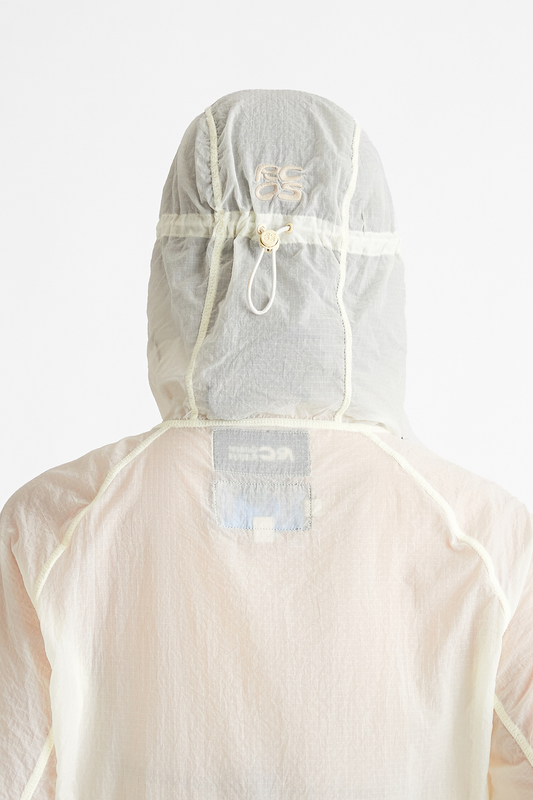 Packable Nylon Anorak in Cream