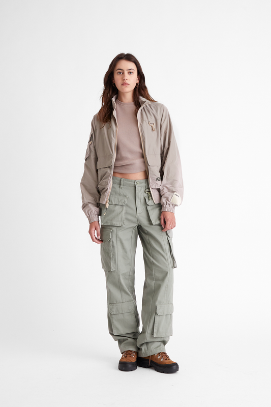 Cotton Cargo Pant in Sage Green