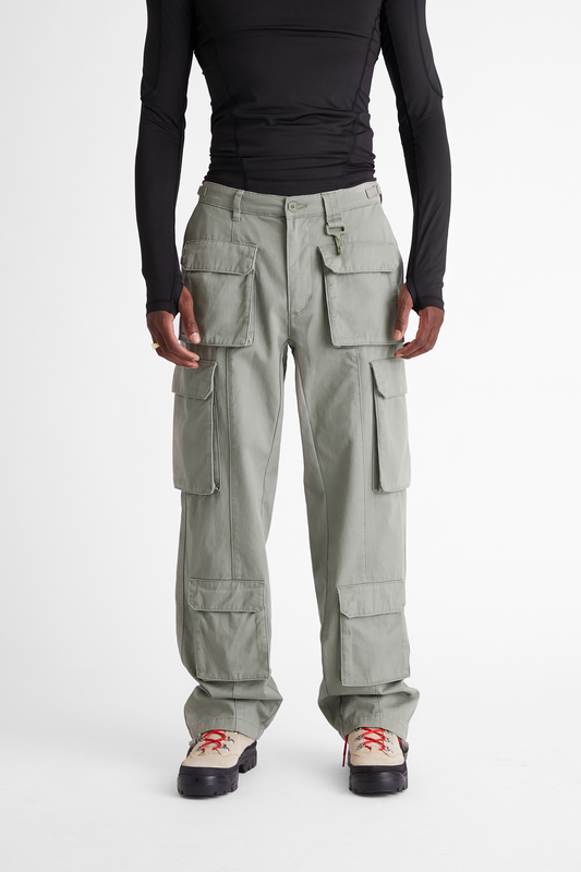 Cotton Cargo Pant in Sage Green