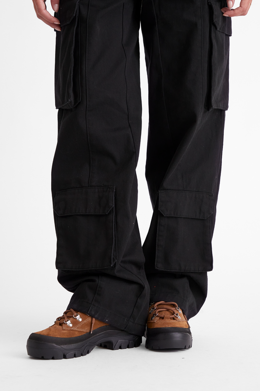 Cotton Cargo Pant in Black