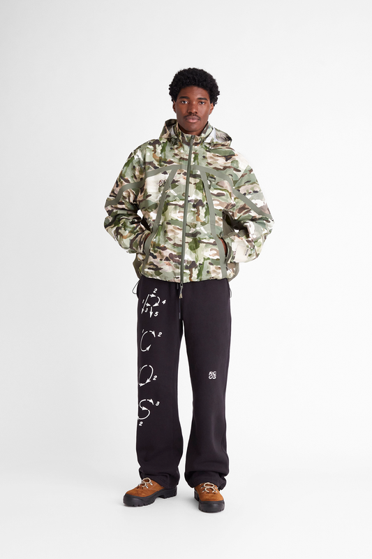 Taped Seam Nylon Shell Jacket in Watercolour Camo