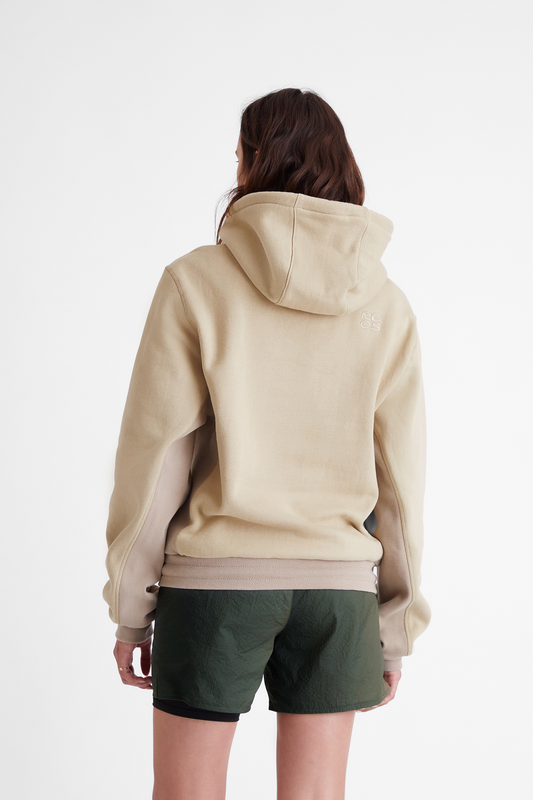 Stack Logo Embroidered Hoodie in Khaki