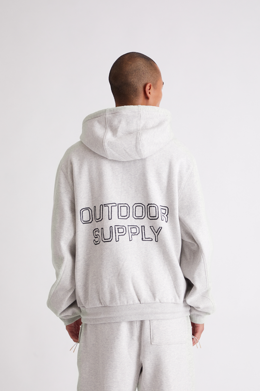 Outdoor Supply Hoodie in Heather Grey