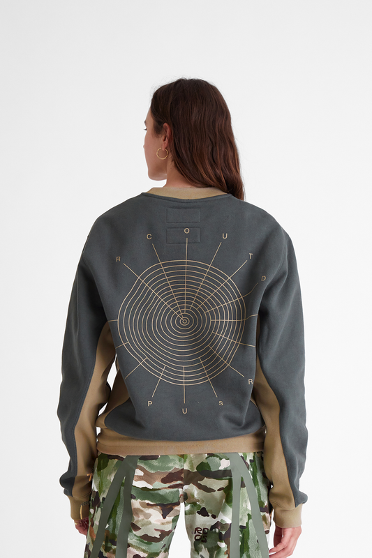 Tree Rings Crewneck in Green