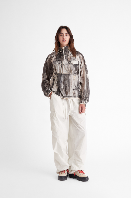 Packable Nylon Anorak in Tree Bark Camo