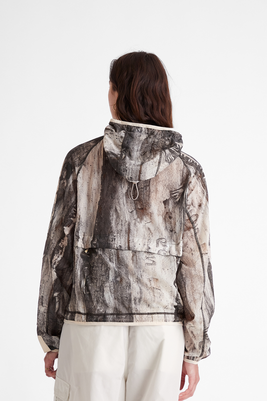 Packable Nylon Anorak in Tree Bark Camo