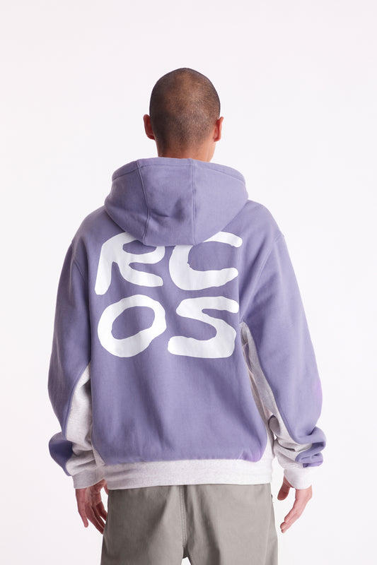 Stack Logo Zip Up Hoodie in Lavender