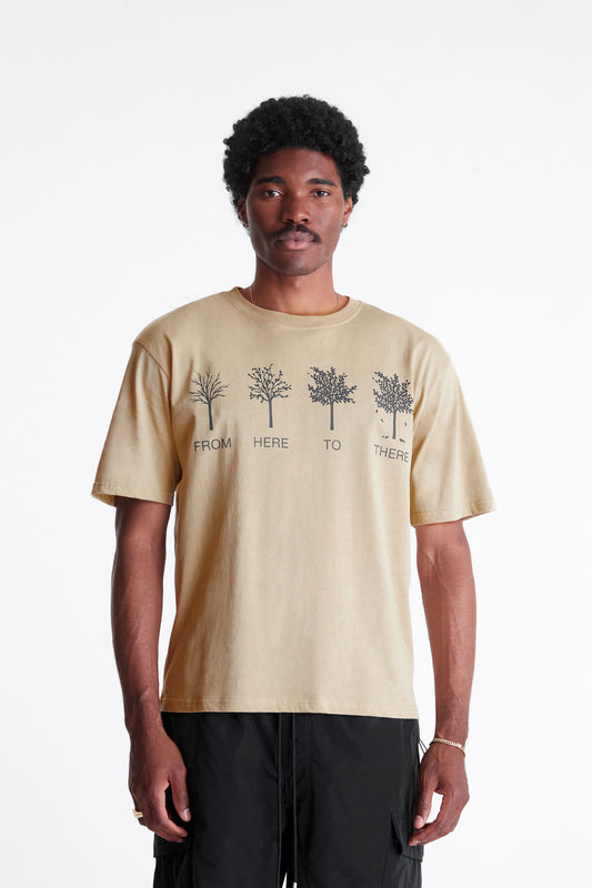 From Here To There T-Shirt in Khaki