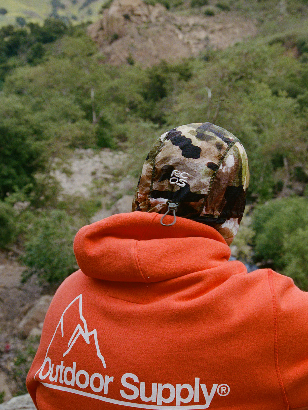 Mountain Logo Hoodie in Orange