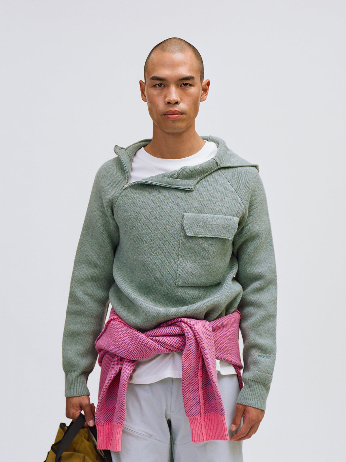 Hooded Quarter Zip Sweater - MW