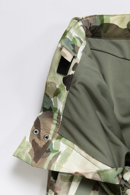 Taped Seam Nylon Shell Pant in Watercolour Camo