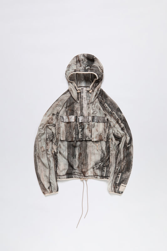 Packable Nylon Anorak in Tree Bark Camo