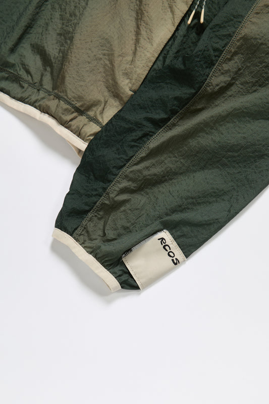 Packable Nylon Anorak in Gradient Green & Brown