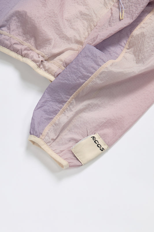 Packable Nylon Anorak in Gradient Lavender & Tan