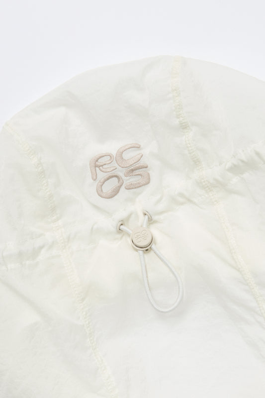 Packable Nylon Anorak in Cream