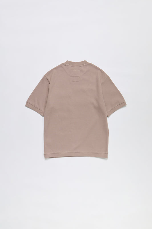 Waffle Knit Pocket T-Shirt in Mauve