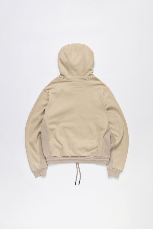 Stack Logo Embroidered Hoodie in Khaki