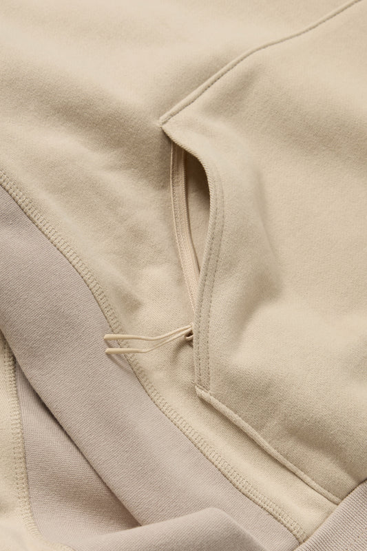 Stack Logo Embroidered Hoodie in Khaki