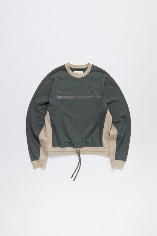 Tree Rings Crewneck in Green