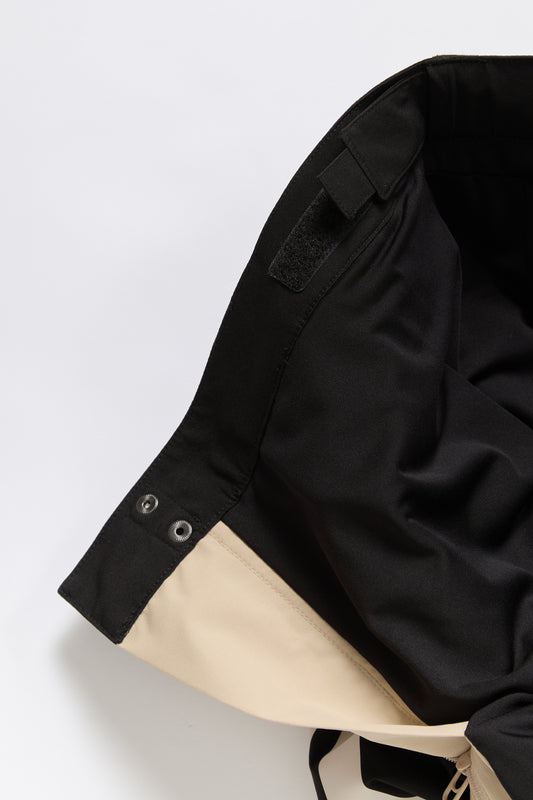 Taped Seam Nylon Shell Pant in Khaki & Black