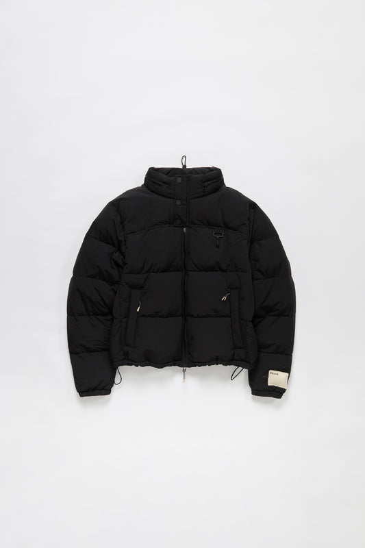 Nylon Puffer Jacket in Black