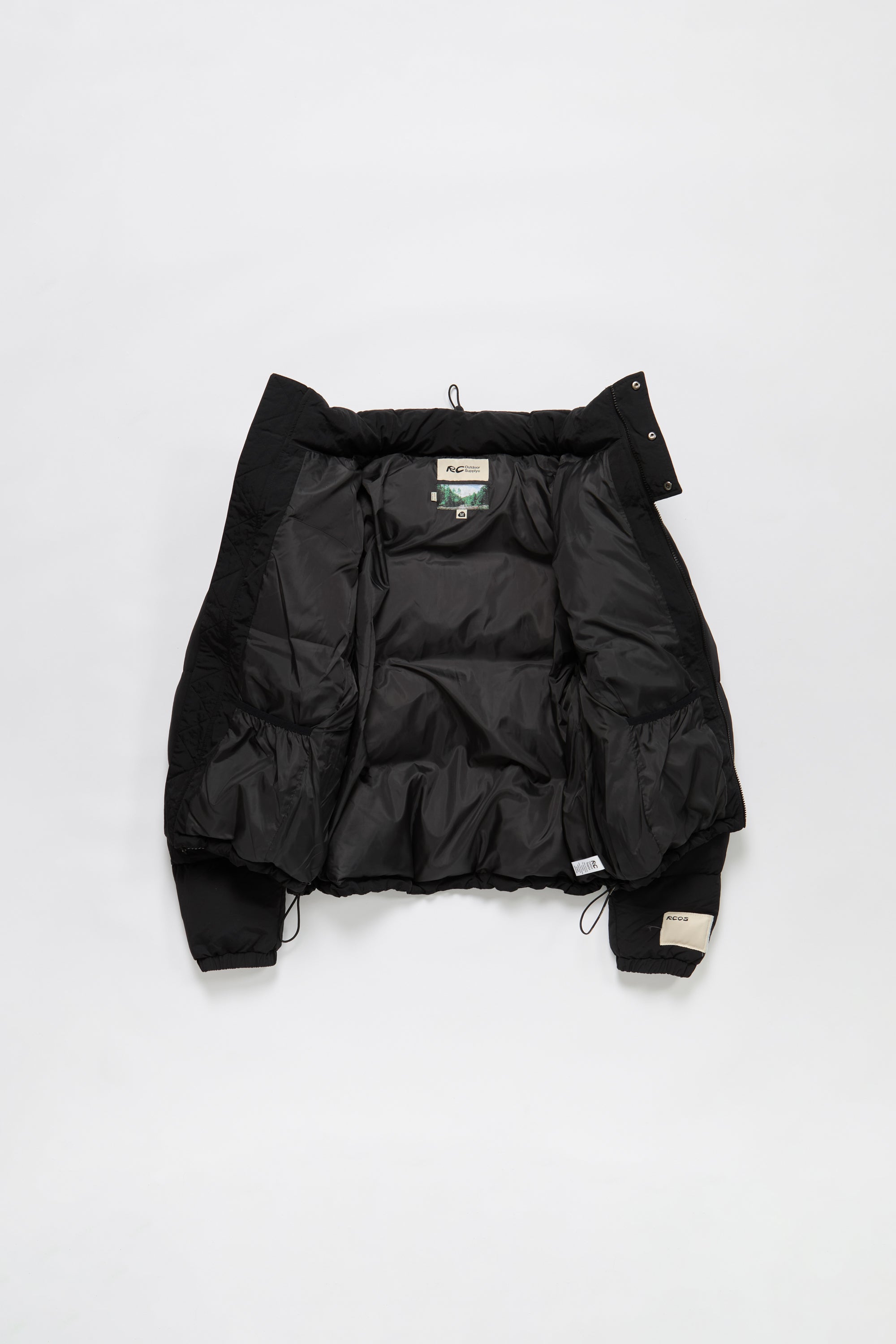 Nylon Puffer Jacket in Black - XXS / Black