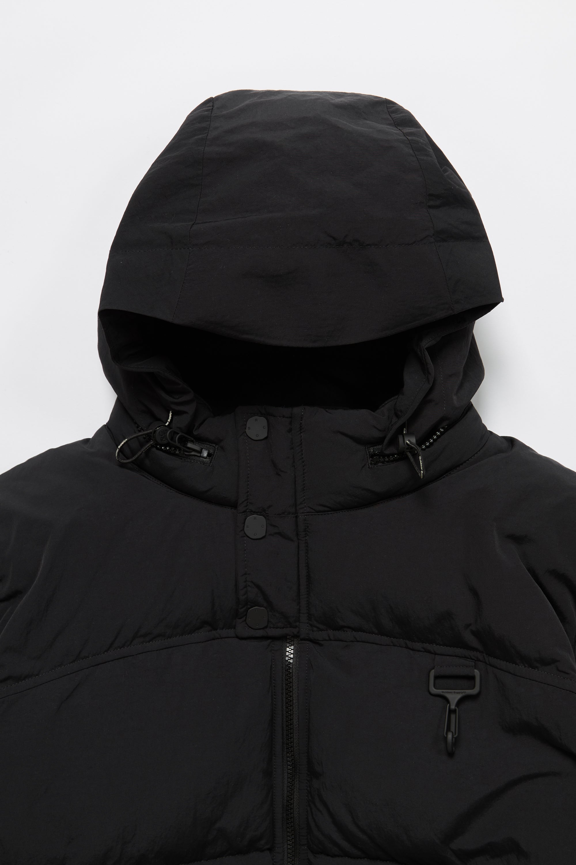 Nylon Puffer Jacket in Black - XXS / Black