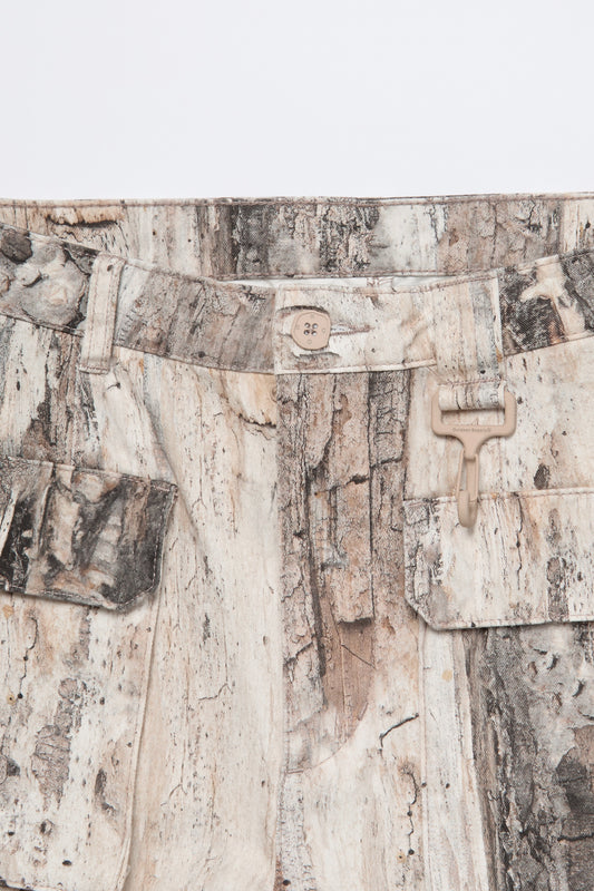 Cotton Cargo Pant in Tree Bark Camo