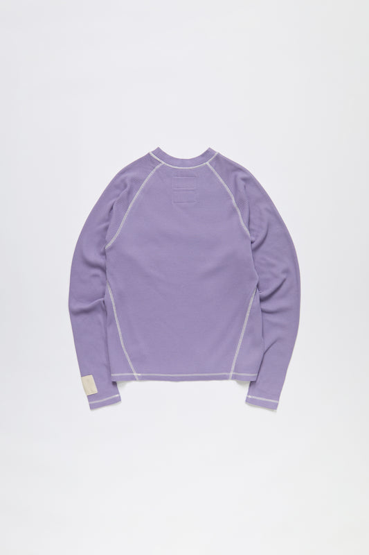 Waffle Knit LS Shirt in Lavender