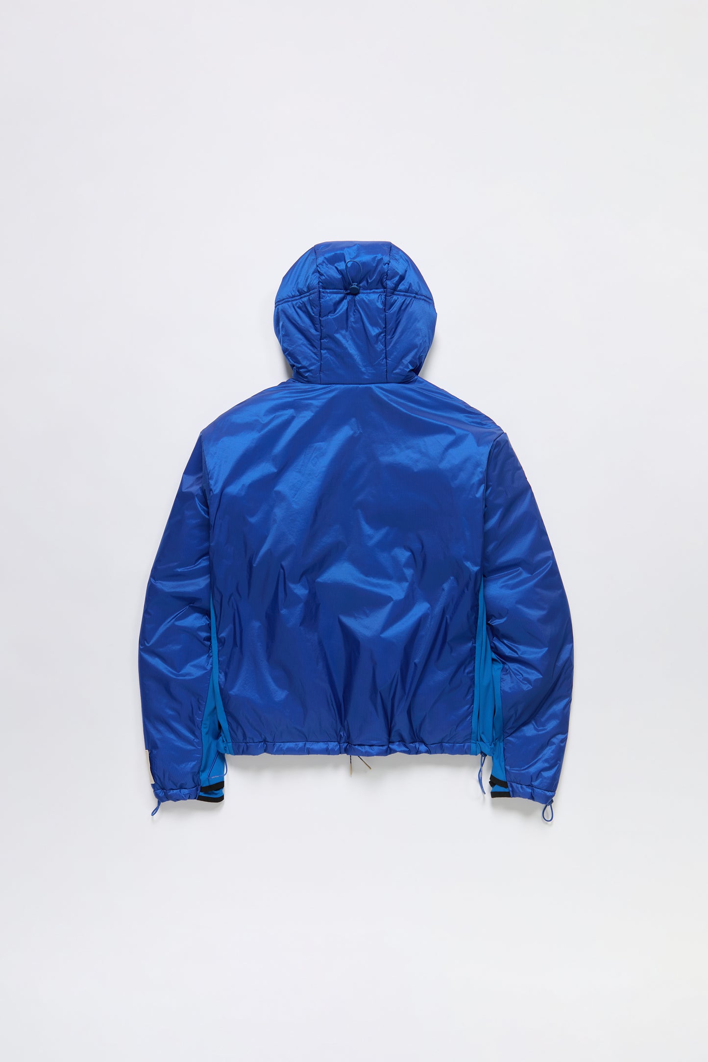 Nylon Insulated Hooded Jacket in Blue