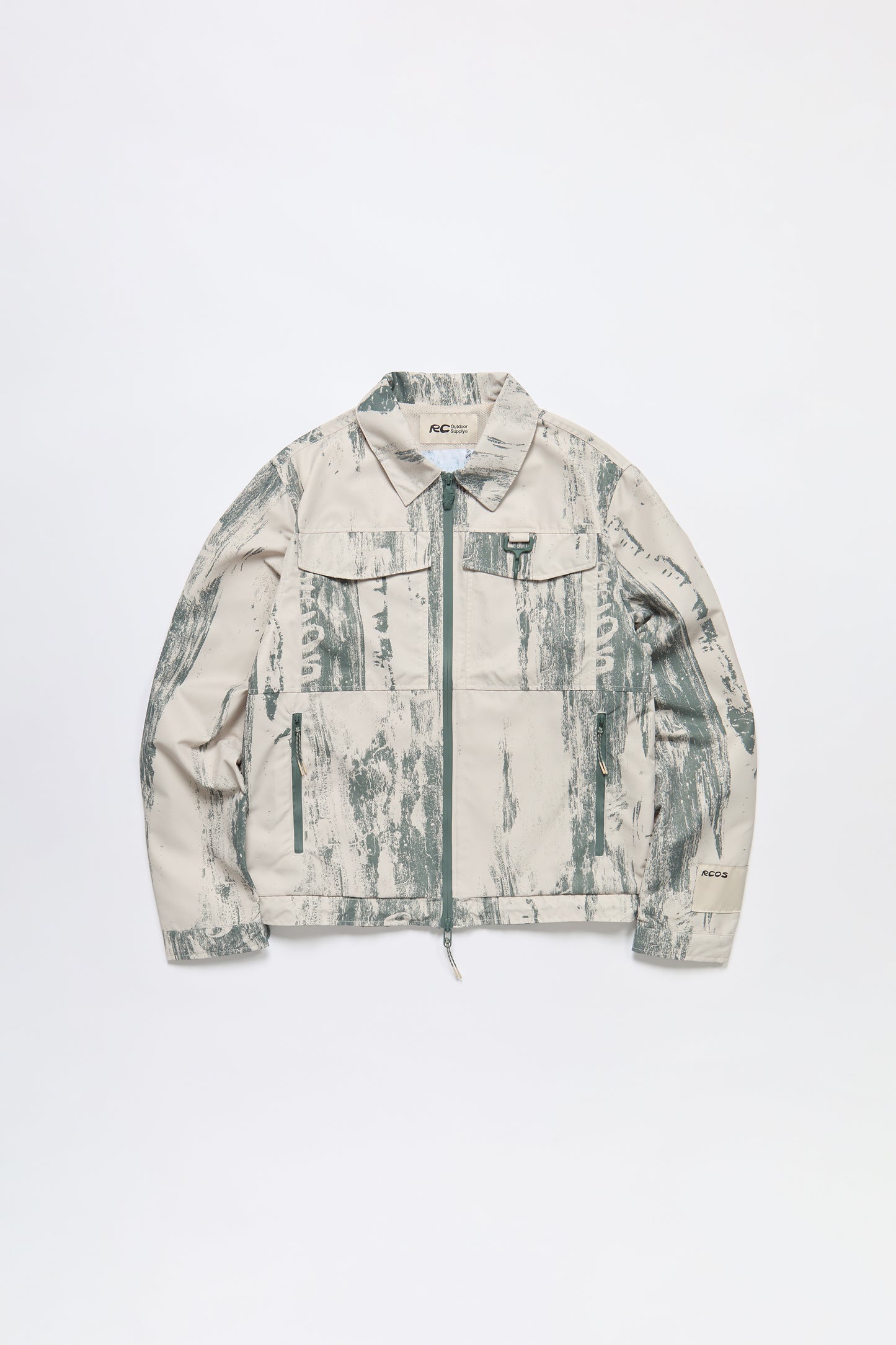 Nylon Work Jacket in Green Tree Bark Camo