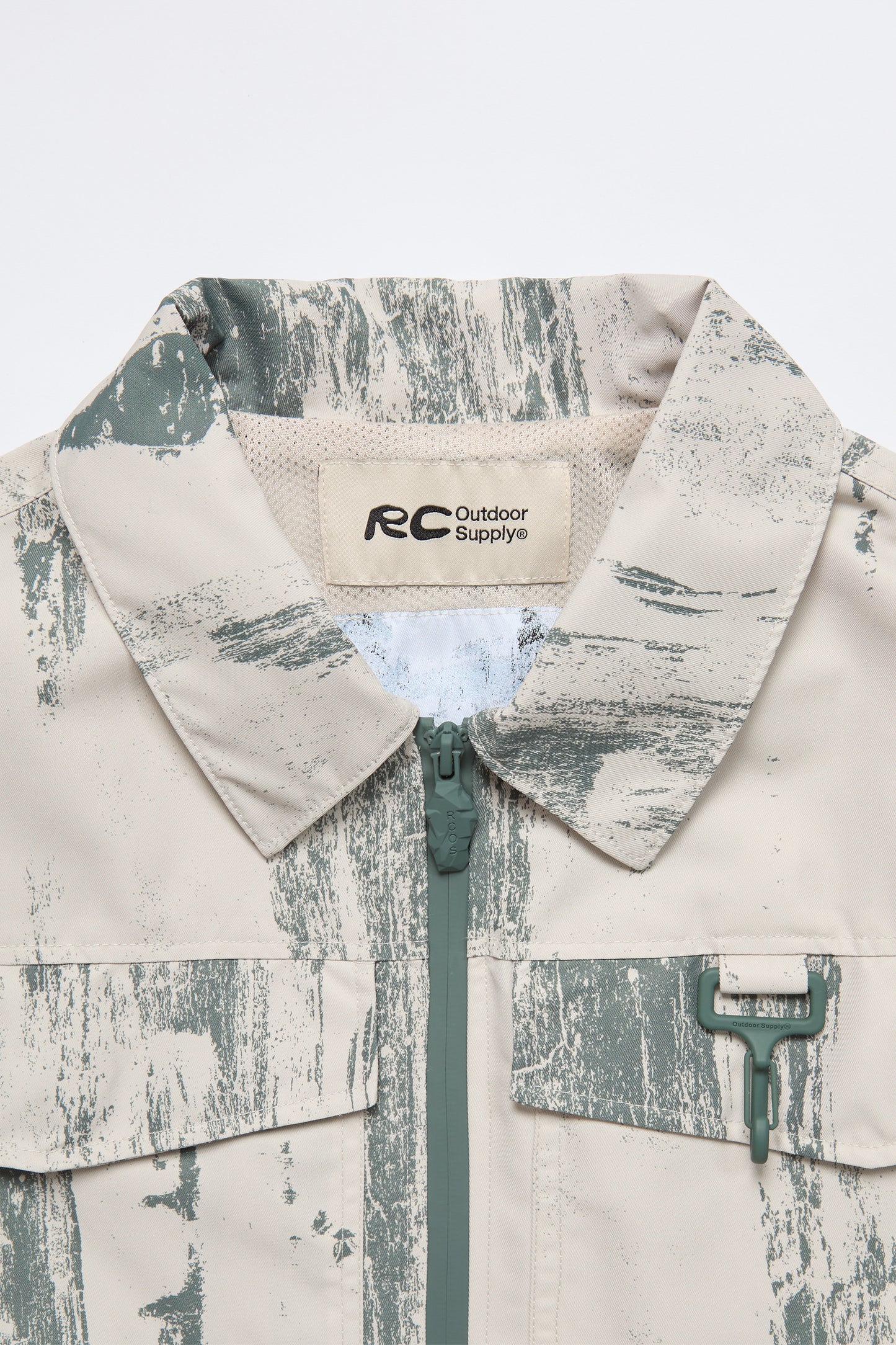 Nylon Work Jacket in Green Tree Bark Camo