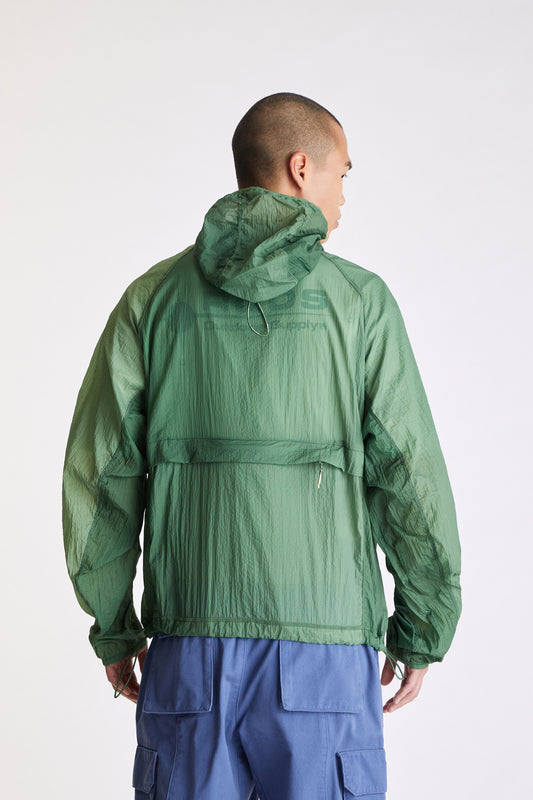 Packable Nylon Ripstop Jacket in Gradient Green