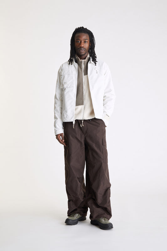 Zip Up Work Jacket in White