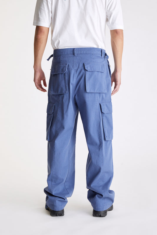 Cotton Cargo Pant in Slate Blue