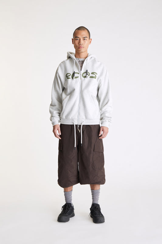 Outdoor Supply Zip Up Hoodie in Heather Grey
