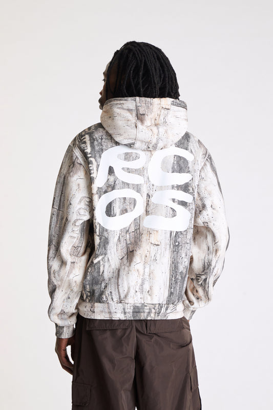 Stack Logo Hoodie in Tree Bark Camo