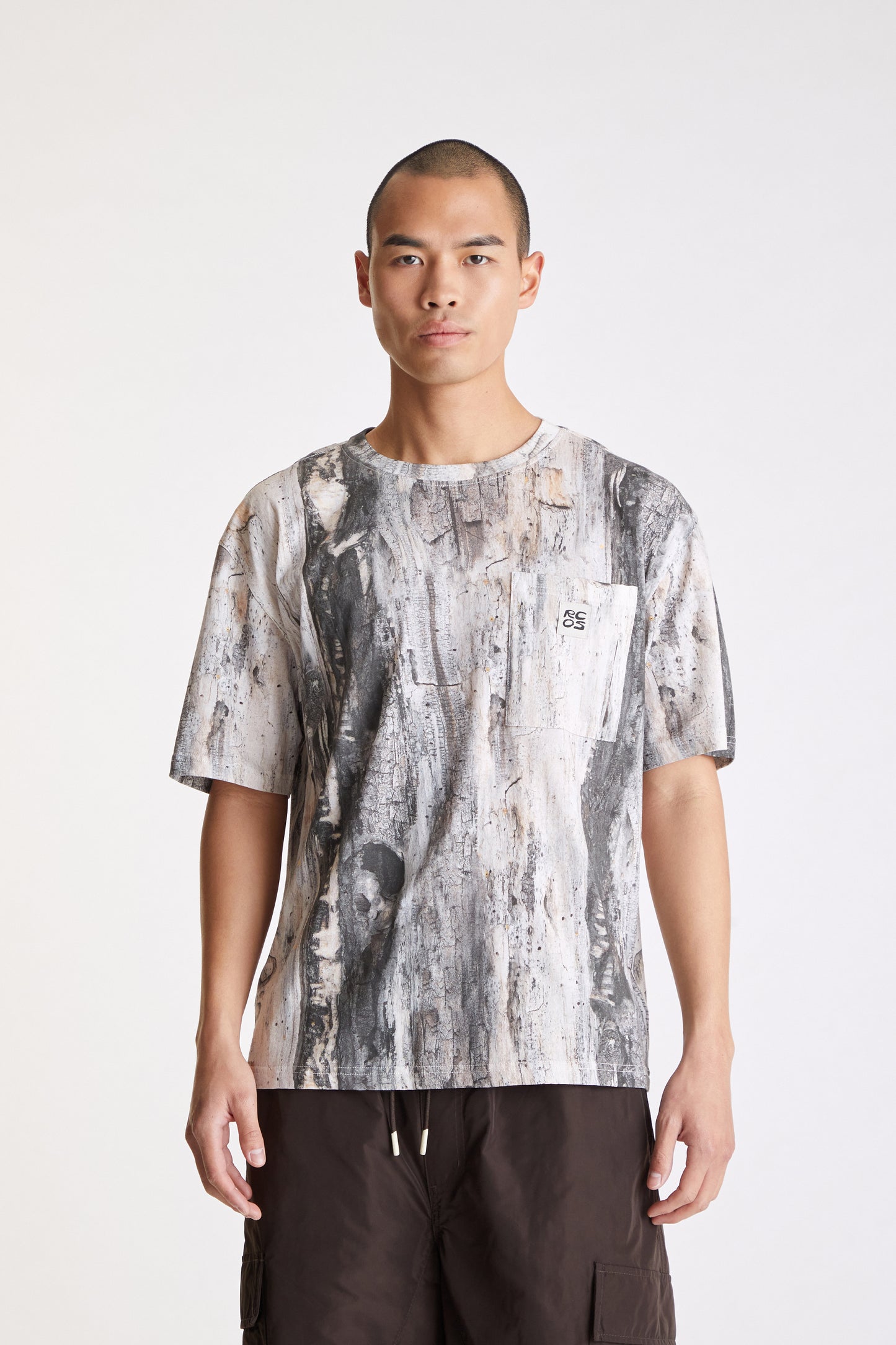 Patch Pocket T-Shirt in Tree Bark Camo