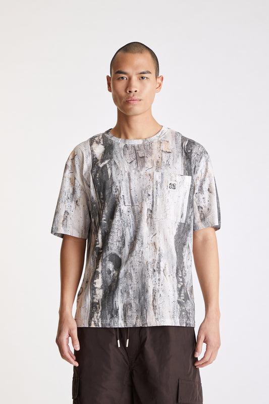 Patch Pocket T-Shirt in Tree Bark Camo