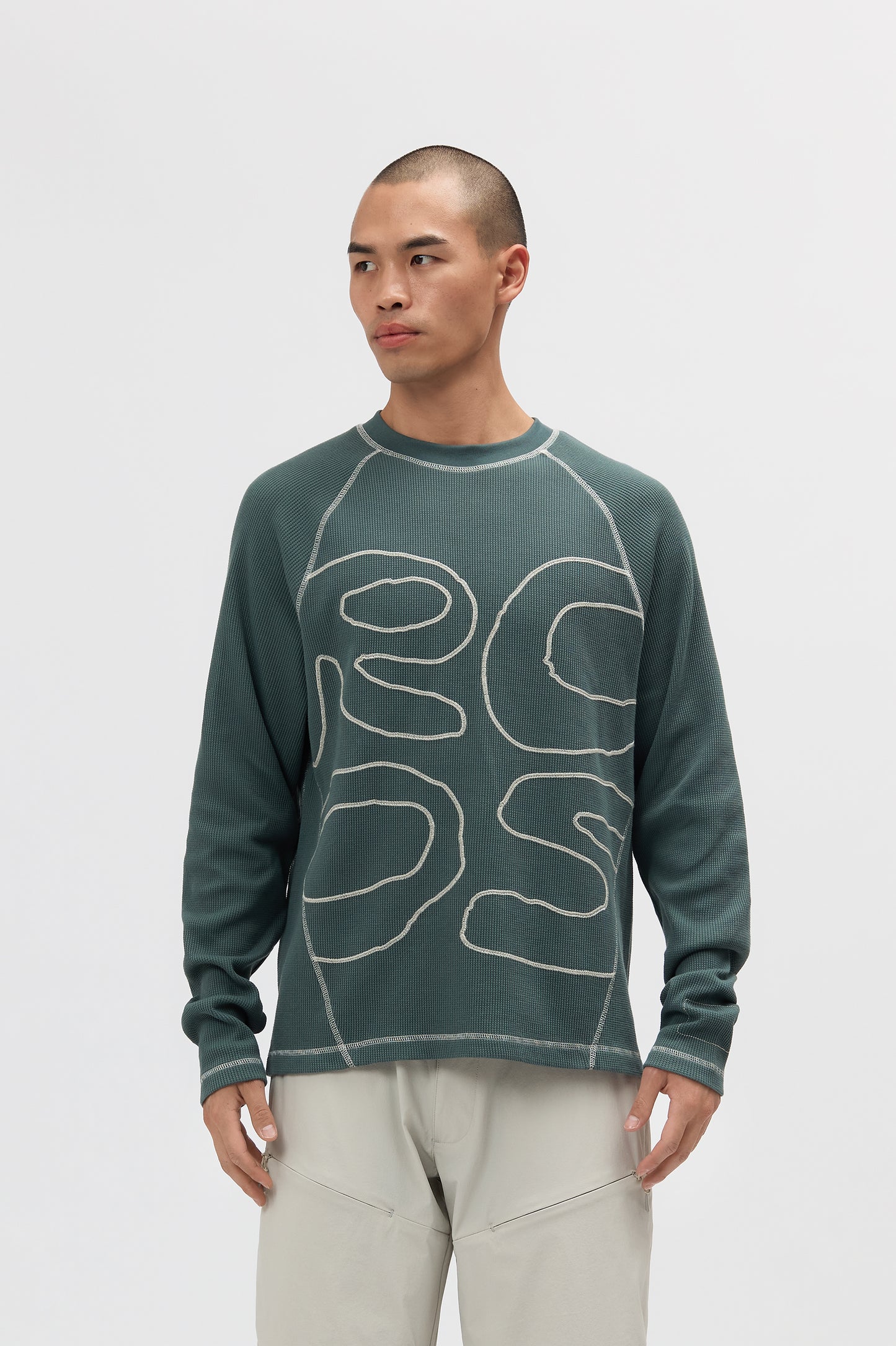 Stack Logo Waffleknit Longsleeve - WK
