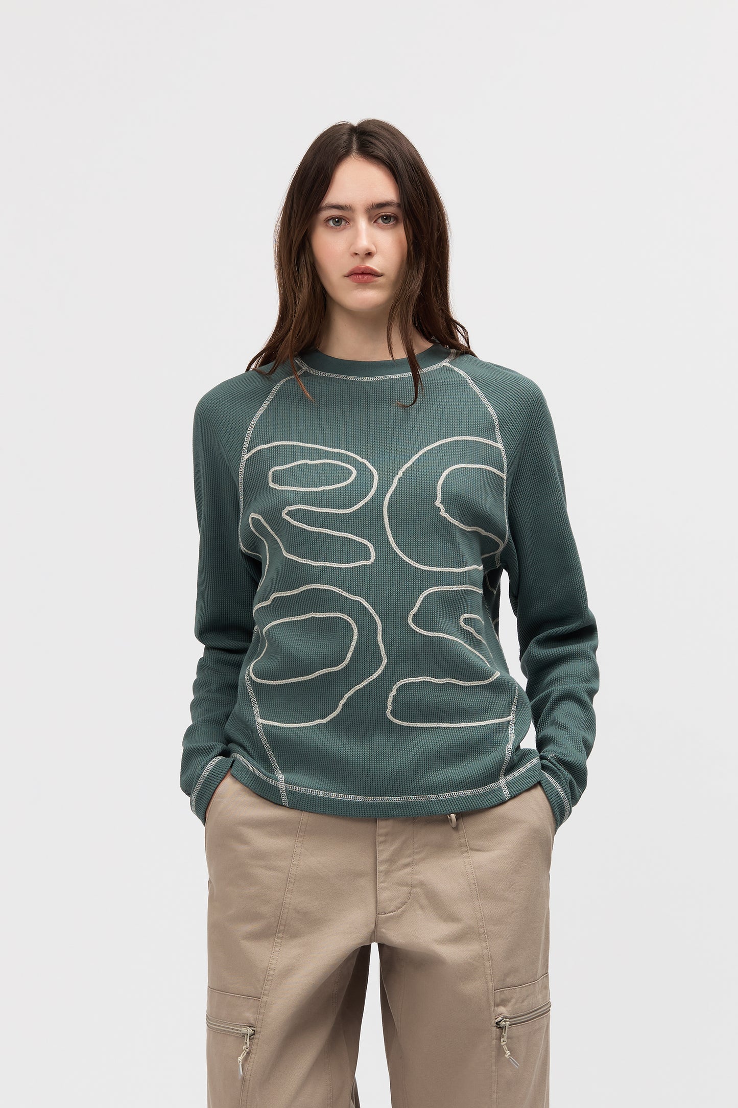 Stack Logo Waffleknit Longsleeve - WK