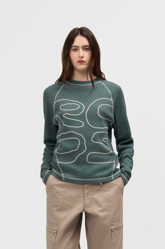 Stack Logo Waffleknit Longsleeve - WK