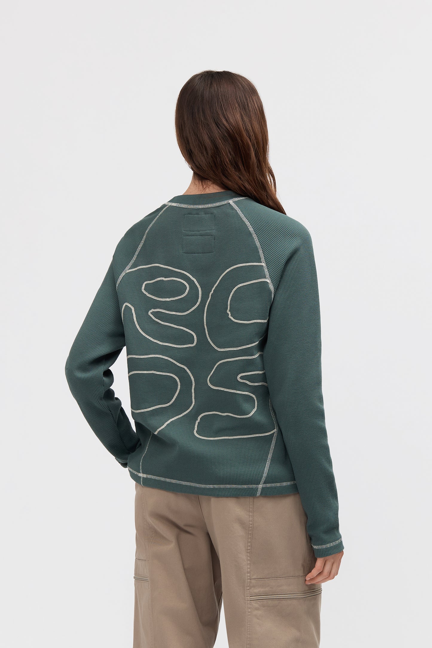 Stack Logo Waffleknit Longsleeve - WK