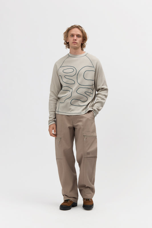 Stack Logo Waffleknit Longsleeve - WK